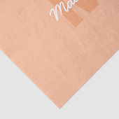 Perzik kleur van 2024 met aangepaste Monogram naam Tissuepapier (Detail)