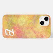 Perzik, koraal, geel Abstract bubbels met Initiaal Case-Mate iPhone Case (Achterkant (horizontaal))