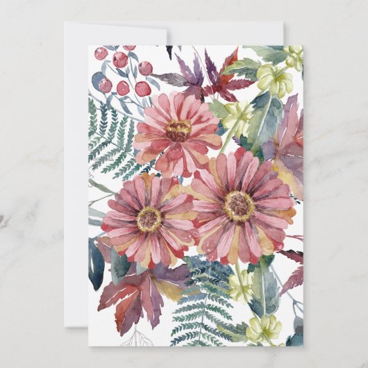 Perzik Koraal Zinnia Bloem Vrouwen 50e Verjaardag Kaart (Achterkant)