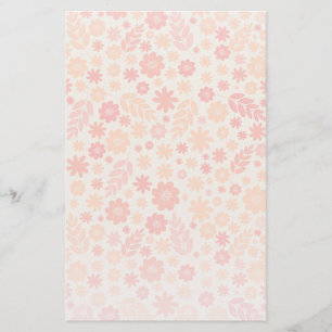 Perzik Luchtig Wildflower Meadow Patroon Briefpapier