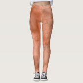 Perzik Marmer Abstract Leggings (Voorkant)