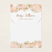 Perzik marmer ketting display kaart (Voorkant)