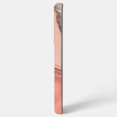 Perzik met gouden geode samsung galaxy hoesje (Achterkant horizontaal)