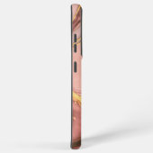 Perzik met gouden geode samsung galaxy hoesje (Rechterkant)