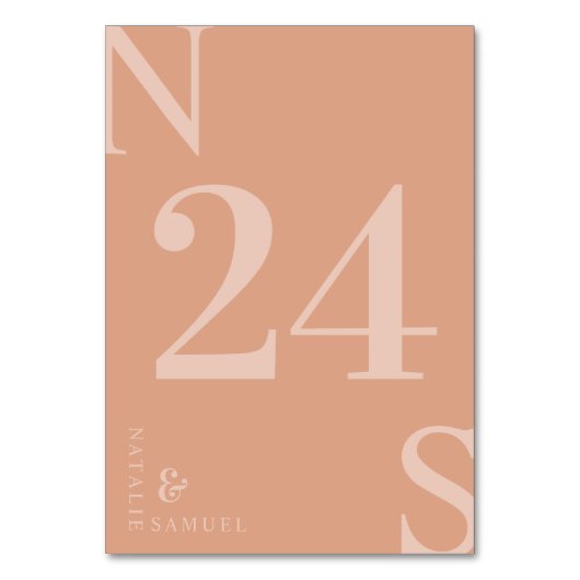 Perzik Minimalistisch & Elegant Krachtige Initiale Kaart (Achterkant)