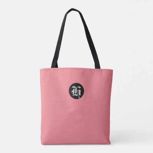 Perzik Monogram Canvas tas (Achterkant)