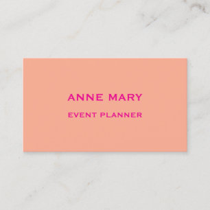 Perzik Oranje Heet Roze Retro Modern Professioneel Visitekaartje