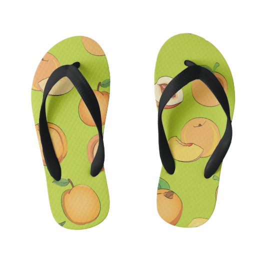 Perzik Patroon 4 Kinder Teenslippers (Voetbed)