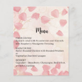 Perzik Petals & Cream Bruiloft Menu (Voorkant)