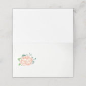 Perzik Pioen Bloem Blank Plaats Kaarten (Buitenkant ongevouwen)