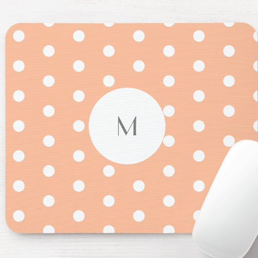 Perzik & Polka Dot Monogram Muismat