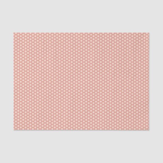 Perzik polka stippen tissue papier (Voorkant)