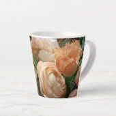 Perzik Ranunculus en Tulp Floral Latte mok (Rechterhoek)