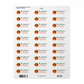 Perzik Retouradres Etiket (Full Sheet)