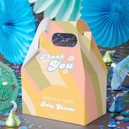 Perzik Retro Favoriet Box Modern Bedankdoosjes (Feest)