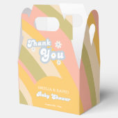 Perzik Retro Favoriet Box Modern Bedankdoosjes (Geopend)