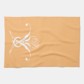 Perzik Retro wit bloeiend Roos Theedoek (Horizontaal)