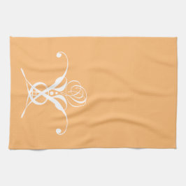 Perzik Retro wit bloeiend Roos Theedoek