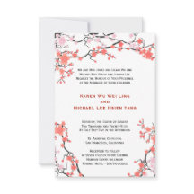 Perzik Rood & Roze Kersenbloesem Oosterse Bruiloft