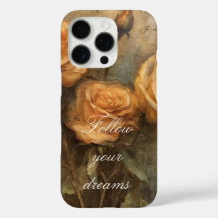 Perzik Roos Bloemen Romantisch iPhone 16 Pro Hoesje