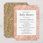 Perzik Roos gouden luipaard print Kaart (Voorkant / Achterkant)