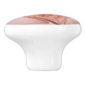 Perzik Roos kwarts Abstracte cellulaire kunst Keramische Knop (Zijkant)