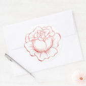 Perzik Roos Sticker en Envelope Seal (Envelop)