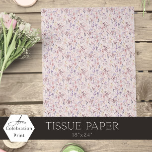 Perzik Roze Aquarel Wilde Bloem Decoupage Tissuepapier