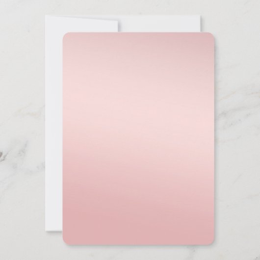 Perzik Roze Blush Goud Glitters Confetti Glans Kaart (Achterkant)