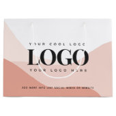 Perzik & Roze Boho Voeg Bedrijf Bedrijfs Moderne L Groot Cadeauzakje (Voorkant)