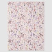 Perzik Roze Boho Waterverf Wildbloem Tissuepapier (Voorkant)