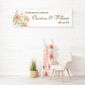 Perzik Roze Bruiloft Spandoek (Insitu)