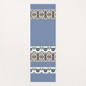 Perzik Roze en Blauwe Streep Yogamat (Voorkant)