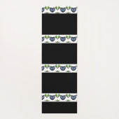 Perzik Roze en Blauwe Streep Yogamat (Achterkant)