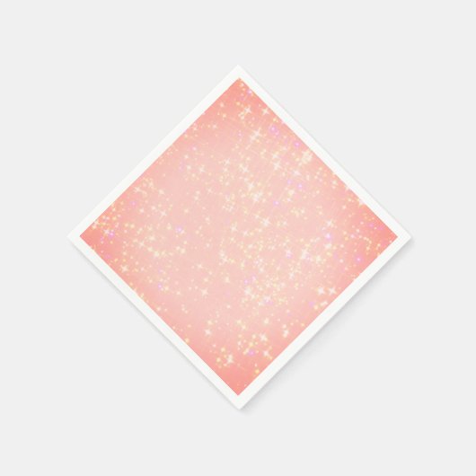 Perzik roze en gouden ster schittering look  chic servet (Hoek)