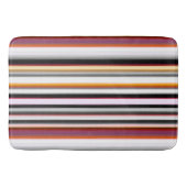 Perzik, roze en grijze Abstracte strepen Badmat (Voorkant)