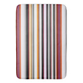 Perzik, roze en grijze Abstracte strepen Badmat (Voorkant Verticaal)