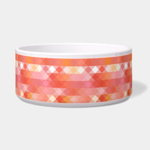 perzik roze en witte geometrische voerbakje