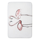 Perzik Roze Flamingo's Flamingo Tropisch Badmat (Voorkant Verticaal)