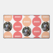 Perzik roze moderne hond foto bureaumat (Voorkant)