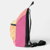 Perzik Roze Naam Monogram Cut Naai Sling Bag (Rechts)