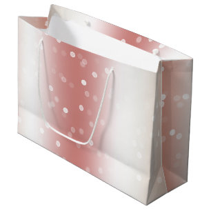 Perzik Roze Ombre Goud Kerstmis Groot Cadeauzakje