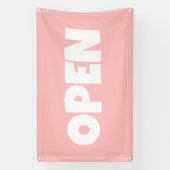 Perzik Roze OPEN Banner (Verticaal)