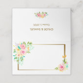 Perzik roze rozen bloemenbruiloft (Buitenkant ongevouwen)