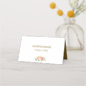 Perzik roze rozen bloemenbruiloft (Achterkant)