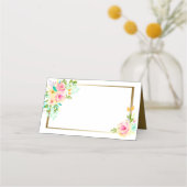 Perzik roze rozen bloemenbruiloft (Voorkant)