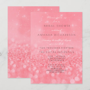 Perzik Roze Snoep Sparkly Glitter Vrijgezellenfees Kaart