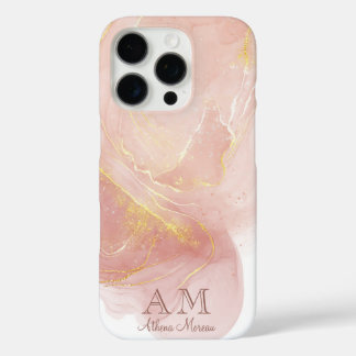 Perzik Roze Waterverf Ink iPhone 16 Pro Hoesje