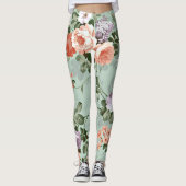 perzik Rozen Leggings (Voorkant)