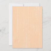 Perzik Rustic Lace & Barn Wood Wedding Invitations Kaart (Achterkant)
